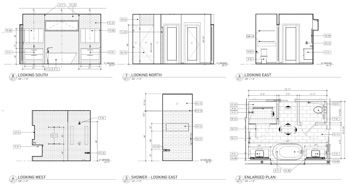 bath detail drawings