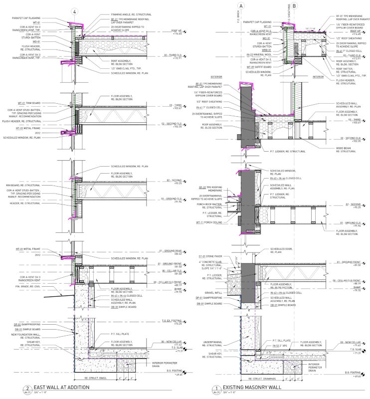 wall section drawing