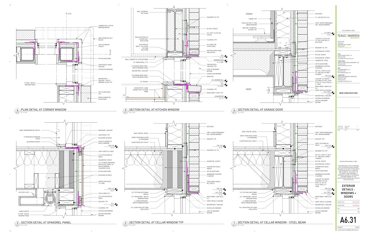 construction documents - exterior details